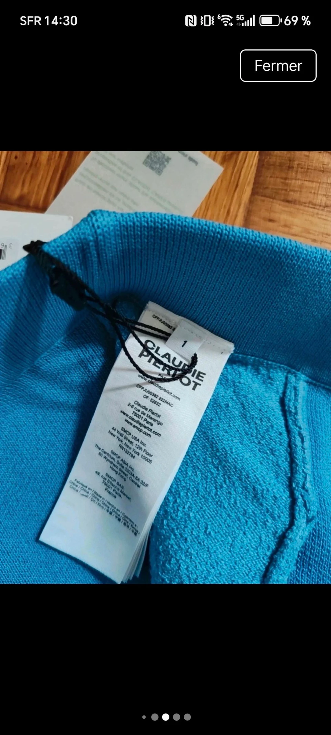 Saia azul Claudie Pierlot tamanho 1 nova – photo 4